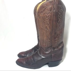 Men's Brown Leather Cowboy Boots